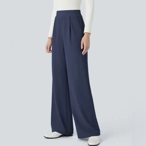 HALARA Wide Leg Pants in Blue-Size M Tall